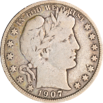 1907-D Barber Half Dollar