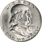 1955-P Franklin Half Dollar - Full Bell Lines