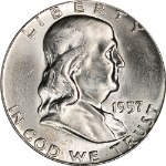 1957-P Franklin Half Dollar