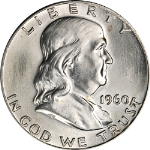 1960-P Franklin Half Dollar - Full Bell Lines