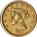 1851-O Liberty Gold $2.50 Choice XF Nice Eye Appeal Nice Strike