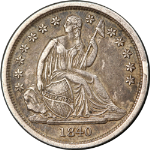 1840-O Seated Liberty Dime 'No Drapery' Choice XF+ Superb Eye Appeal