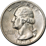 1934-D Washington Quarter Nice BU+ Nice Eye Appeal Nice Strike