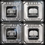 Geiger Edelmetalle 5 gram .999 Fine Silver 5 Piece Lot - Capsule (1), Raw (4)