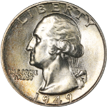 1949-P Washington Quarter - GEM