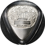 Pamp 10 Gram Silver Fender 70th Anniversary Stratocaster Guitar Pick OGP