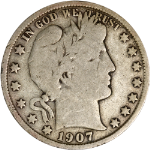 1907-S Barber Half Dollar