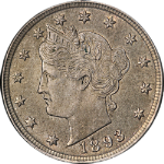 1893 Liberty V Nickel Choice BU+ Great Eye Appeal Strong Strike