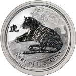 2010 Australia 1 Ounce Silver - Year of the Tiger - Lunar Series II - BU STOCK