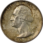 1932-D Washington Quarter ICG AU58 Key Date Nice Eye Appeal Strong Strike