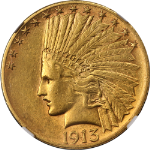 1913-S Indian Gold $10 NGC AU55 Nice Eye Appeal Nice Strike