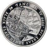 2023 Tuvalu 1 Ounce Silver $1 - Black Flag: The Fancy - Henry Every - .9999 BU