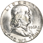 1962-P Franklin Half Dollar - Error - Clipped Planchet