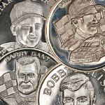 NASCAR 1 Ounce Silver - Racing Greats: Earnhardt, Allison, Rudd, Gant - .999