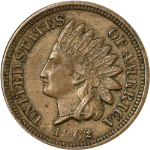 1862 Indian Cent - Choice+