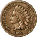 1860 Indian Cent - Pointed Bust