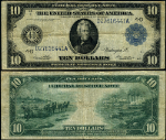 FR. 919 A $10 1914 Federal Reserve Note Cleveland Fine+ - Split