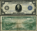 FR. 923 $10 1914 Federal Reserve Note Richmond Fine+ - Trimmed & Splits