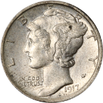 1917-S Mercury Dime - Choice+