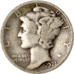 1921-P Mercury Dime - Key Date