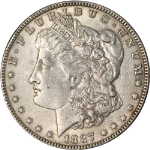 1887-P Morgan Silver Dollar - VAM 25A - Donkey Tail