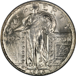 1926-D Standing Liberty Quarter ANACS MS64 Blast White Great Eye Appeal