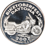 2007 Biketoberfest Daytona 1 Ounce Silver Round - .999 Fine