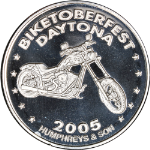 2005 Biketoberfest Daytona 1 Ounce Silver Round - .999 Fine