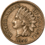 1859 Indian Cent - Choice+