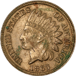 1863 Indian Cent - Splotchy UNC