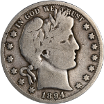 1894-S Barber Half Dollar