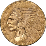 1908-D Indian Gold $5 PCGS MS63 Nice Luster Nice Strike