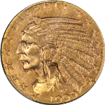 1909-P Indian Gold $5 PCGS MS63 Great Eye Appeal Nice Strike