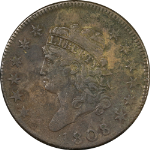 1808 Large Cent 12 Star Variety VF/XF Details S.277 R.2 Nice Strike