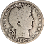 1893-P Barber Half Dollar