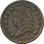 1814 Large Cent 'Crosslet 4' Nice F S.294 R.1 Nice Eye Appeal Nice Strike