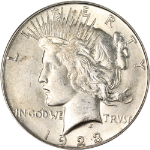 1923-S Peace Dollar - Frosty