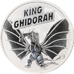 2023 Niue 1 Ounce Silver $2 - King Ghidorah Godzilla - 999 Fine