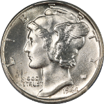 1944-P Mercury Dime PCGS MS65 FB Blazing White Gem Great Eye Appeal