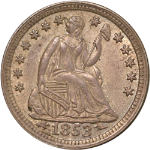 1853-P Seated Liberty Half Dime - Choice