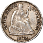 1872-P Seated Liberty Half Dime - Choice