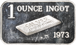 Vintage 1 Ounce Silver Bar - 1973 Crabtree Mint 1 Ounce Ingot - 999 Fine - BU