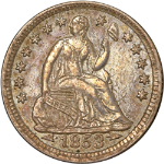 1853-P Seated Liberty Half Dime - Arrows At Date