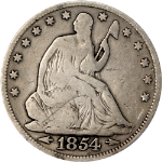 1854-P Seated Half Dollar