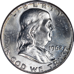 1962-P Franklin Half Dollar PCGS MS64 FBL Nice Eye Appeal Strong Strike