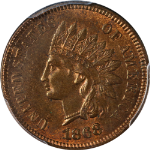 1868 Indian Cent DDO FS-101 S-1 PCGS MS64 RB Nice Eye Appeal Strong Strike