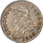 1809 Bust Half Dollar &#39;XXXX Edge&#39; Choice VF/XF 0-102 R.1 Great Eye Appeal