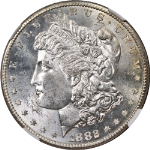 1882-S Morgan Silver Dollar NGC MS64 Blast White Strong Strike