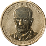 2015-P Lyndon B Johnson $1 Coin &amp; Chronicles Set PCGS Rev PR67