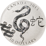 2013 Canada 1/2 Ounce Silver $10 - Year of the Snake - OGP & COA